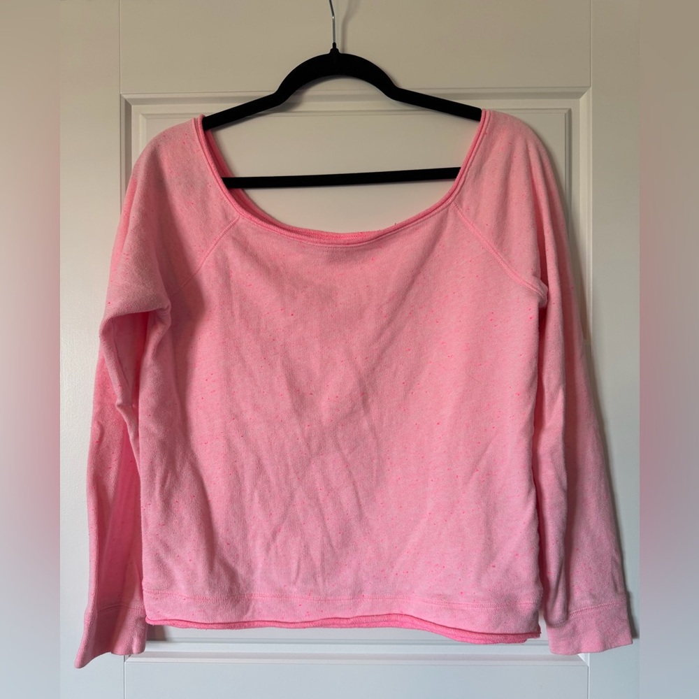 Victoria's Secret Light Pink Off the Shoulder Sweatshirt